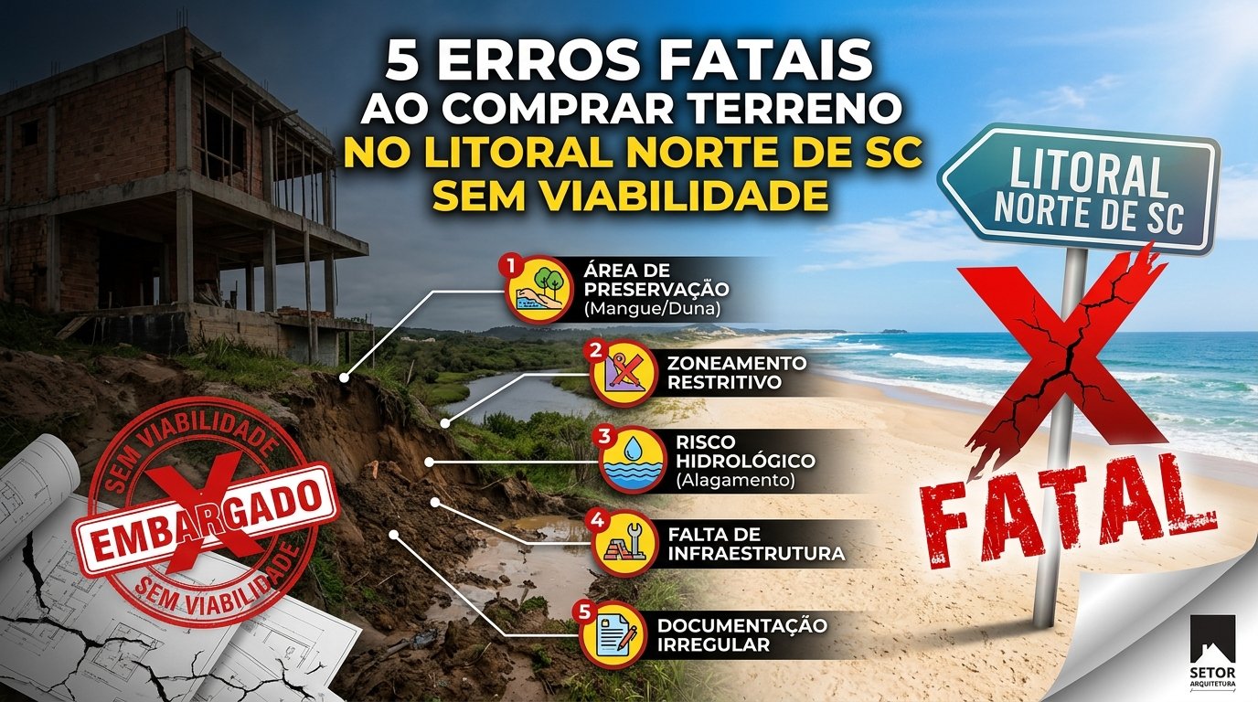 5 Erros Fatais ao Comprar Terreno no Litoral Norte de SC Sem Viabilidade