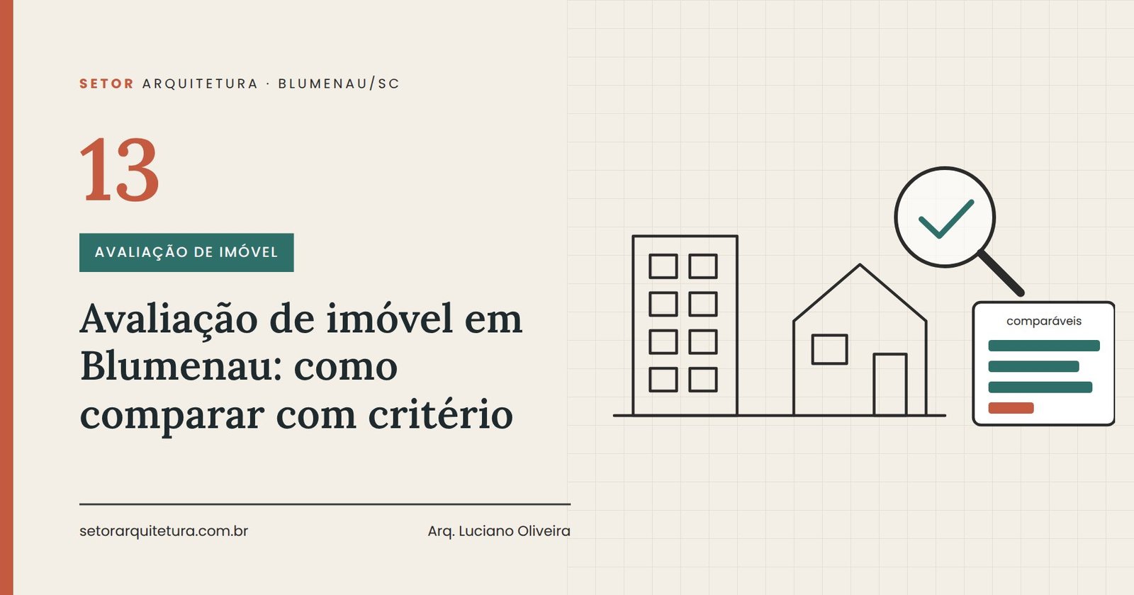 Arquiteto avaliador consulta dados e características de um imóvel em Blumenau