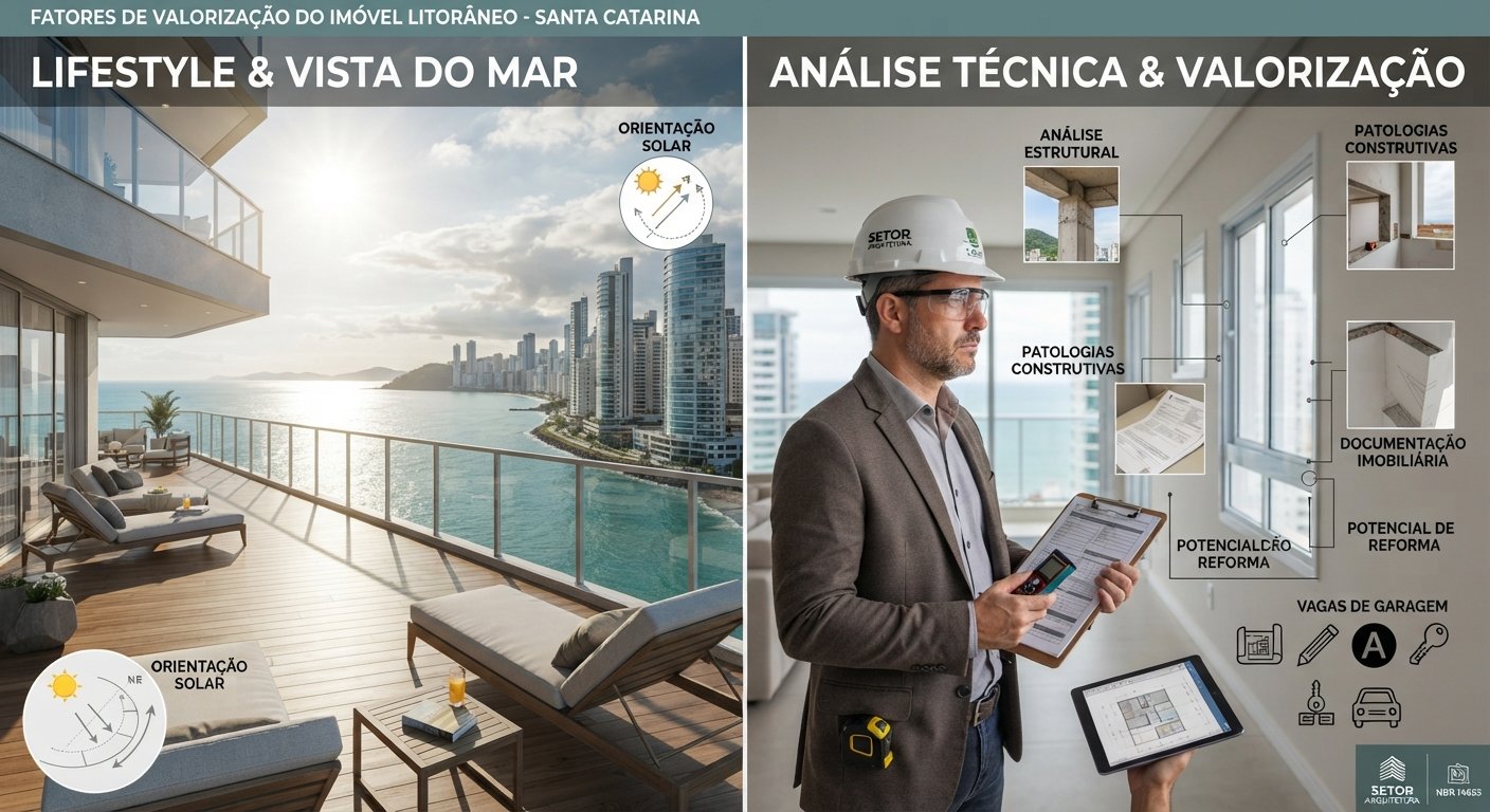 Fatores de valorização de imóveis no litoral de Santa Catarina: vista do mar e análise técnica construtiva